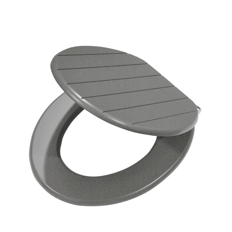 Tiger 252691146 Toilet Seat, MDF, Grey, 37.5 x 5 x 43 cm