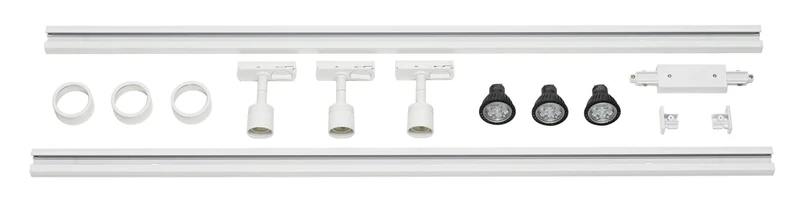 SLV 1-Phase HIGH-Voltage Set/Spotlight, LED spot, Ceiling spot, Ceiling Light, Track System, Interior Lighting / GU10 12.9W White