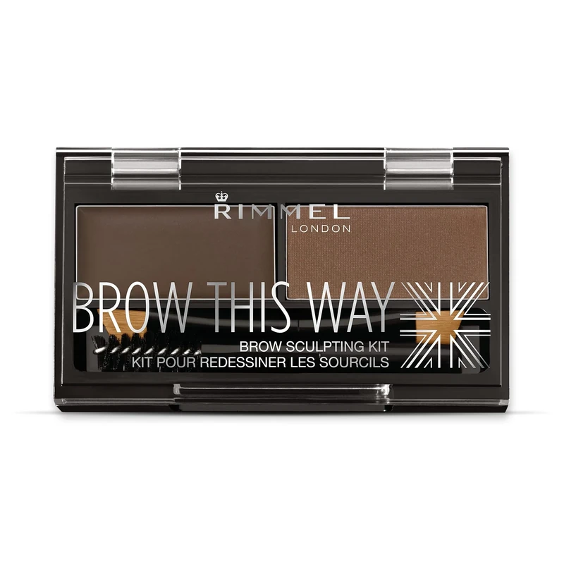 Rimmel London Brow This Way Eyebrow Powder & Wax Kit - Dark Brown
