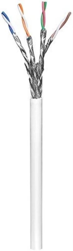 Goobay 94224 CAT 6 Network Cable, S/FTP (PiMF), White, 305 m Length