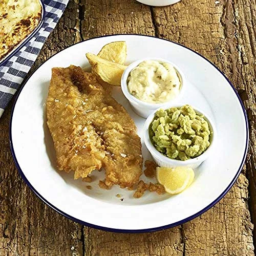 Strider Enamel Wide Rim Plates White 26cm - Case of 12 | Enamelware, Enamel Tableware, Enamel Crockery