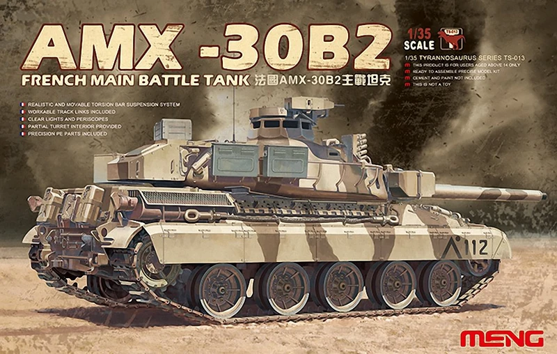 Meng "Model 1:35 French Main Battle Tank AMX-30B2 Kit (Multi-Colour)