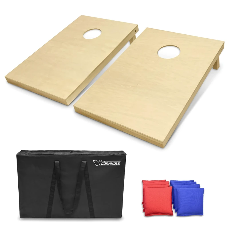 GoSports Tailgate Size Solid Wood Premium Cornhole Set