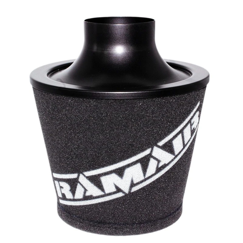 Ramair Filters JS-108-BK Universal Cone Air Filter, Black, 80mm OD Neck