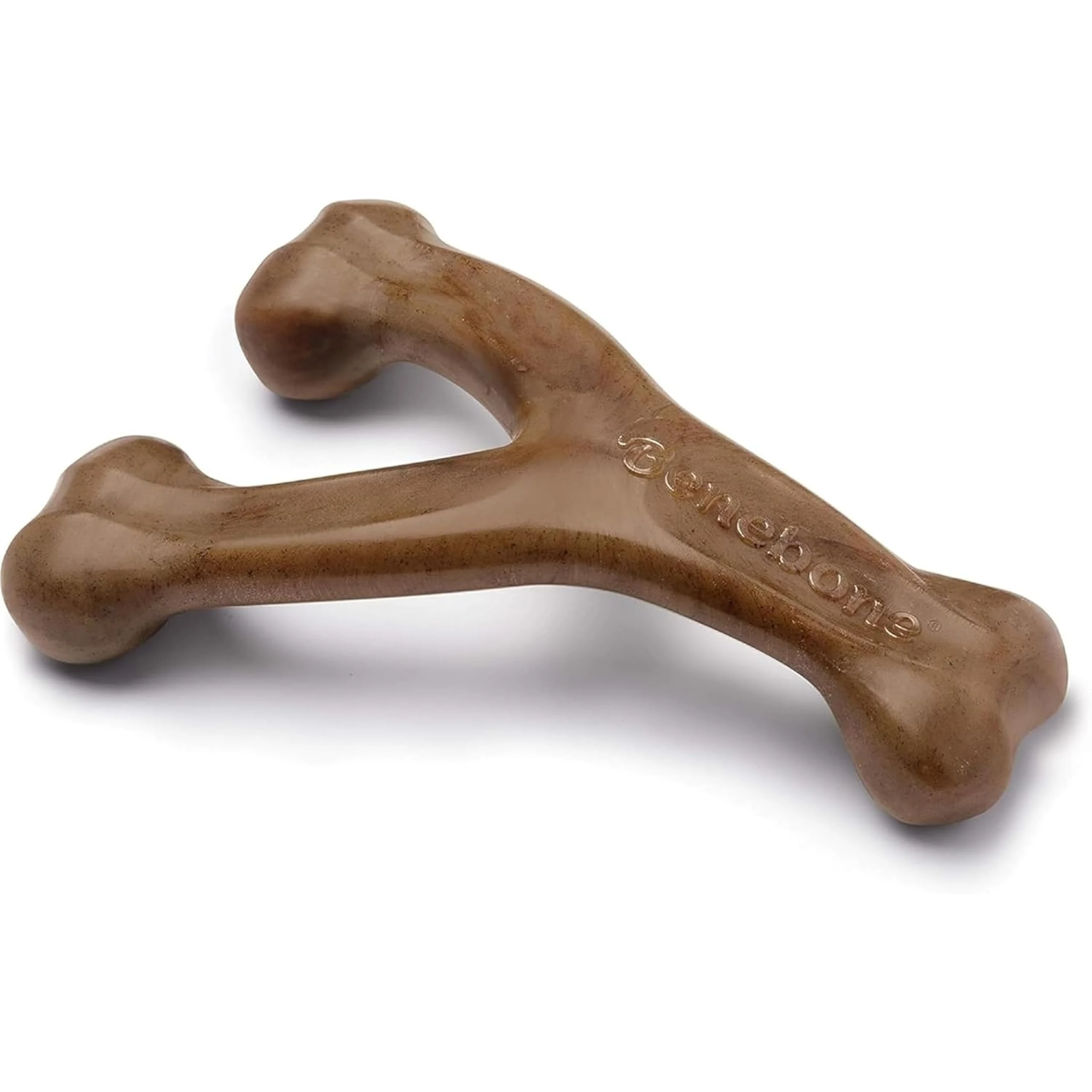 Benebone Indestructible Wishbone Dog Chew Toy for Aggressive Chewers, Long Lasting Tough Boredom Breaker for Dogs, Real Bacon Flavour, For Small Dogs, Made in the USA.