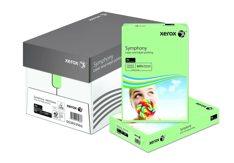 xerox A4 80 GSM Symphony Printer Paper Box - Mid Green