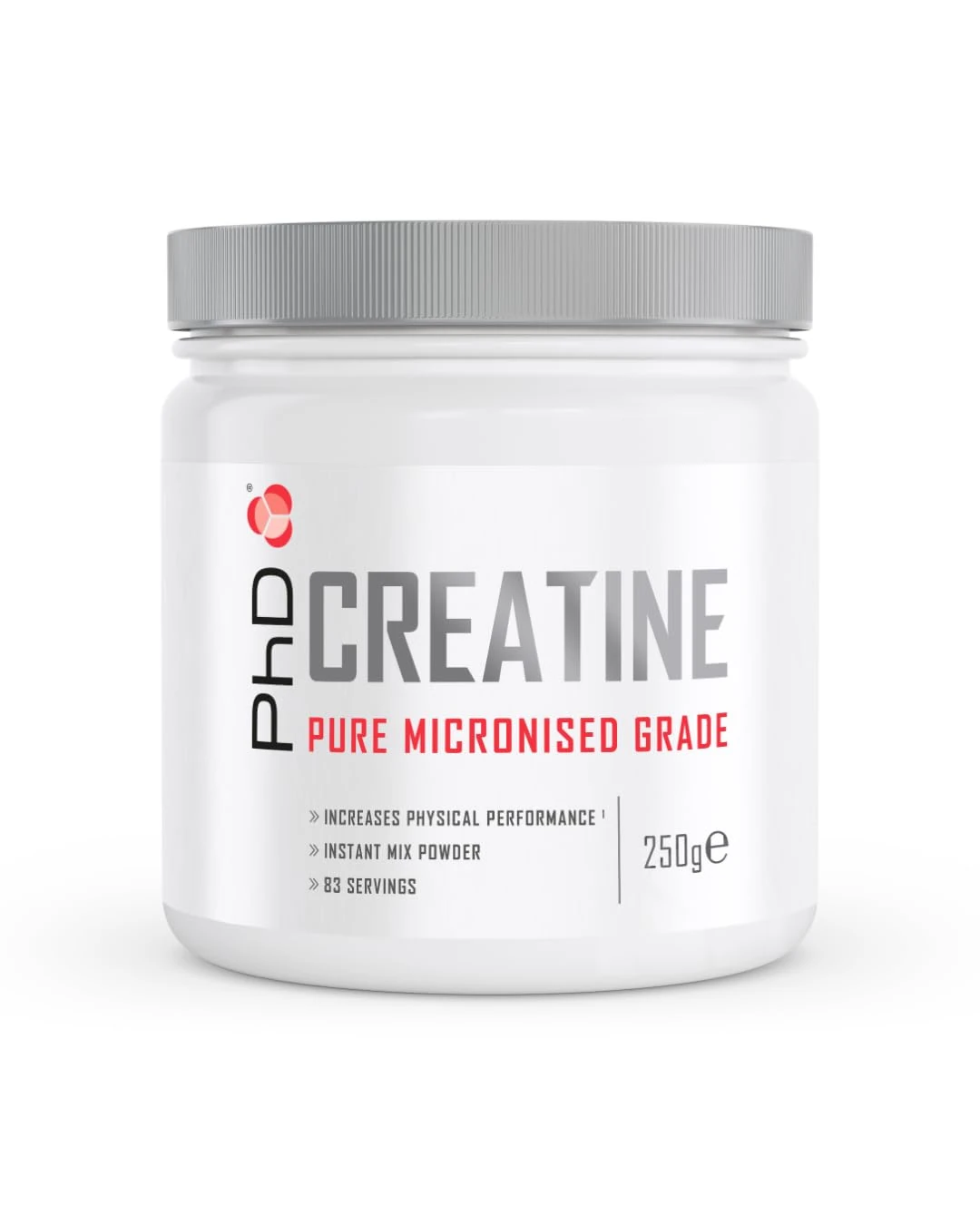 PhD Nutrition 100% Micronised Creatine Monohydrate Powder | Improved Strength and Performance During Exercise, 250g