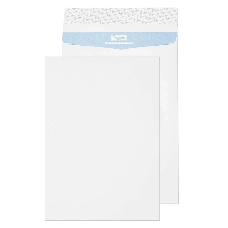 Blake Envelopes Premium Secure TR44401 Reißfeste Falten-Versandtasche Haftklebung Weiß 406 x 305 x 50 mm 125g/m² | 100 Stück