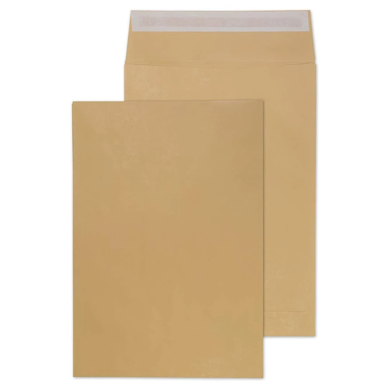 Blake Purely Packaging C3 450 x 324 x 30 mm 140 gsm Gusset Pocket Peel & Seal Envelopes (G55501) Manilla - Pack of 125