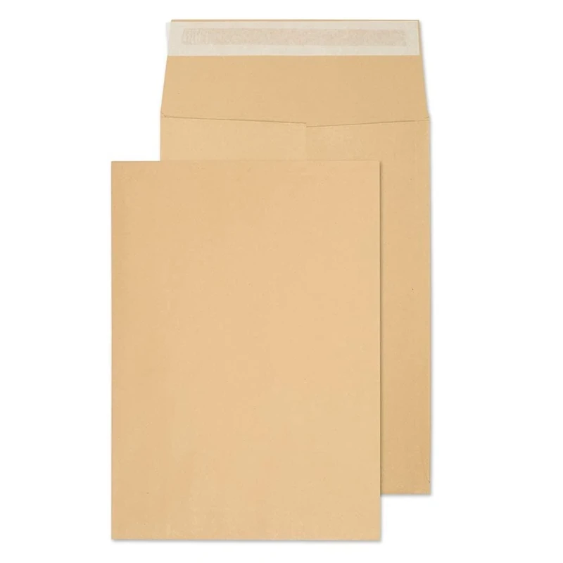 Blake Purely Packaging B4 352 x 250 x 25 mm 140 gsm Gusset Pocket Peel & Seal Envelopes (42060) Manilla - Pack of 125