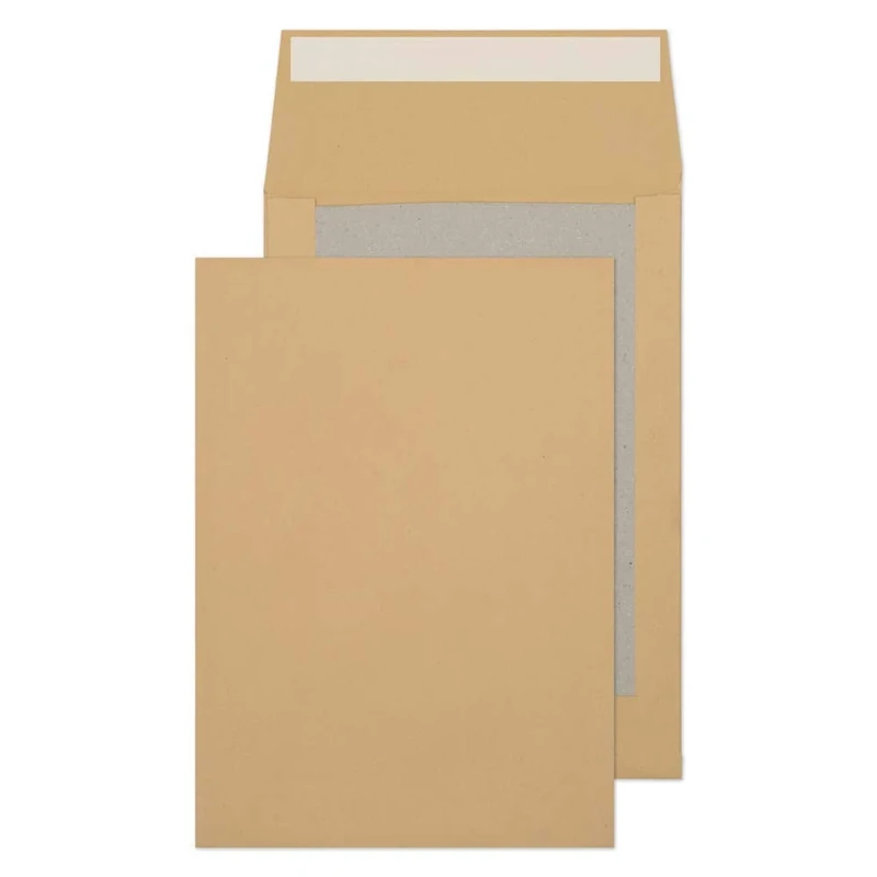 Blake Purely Packaging C4 324 x 229 x 50 mm Board Back Gusset Pocket Peel & Seal Envelopes (93935M) Manilla - Pack of 125