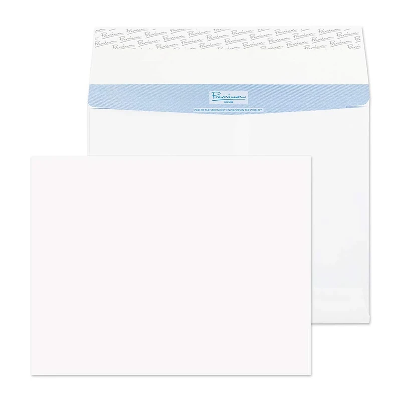 Blake Secure C4 229 x 324 x 50 mm 125 gsm Tear Resistant Gusset Peel & Seal Wallet Envelopes (TR7700) White - Pack of 100