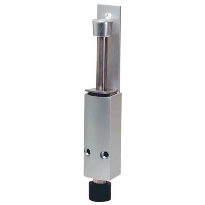 KWS Door Stopper Doorstop Hub 60 mm Aluminium Pack of 1, Silver, 122202 Silver