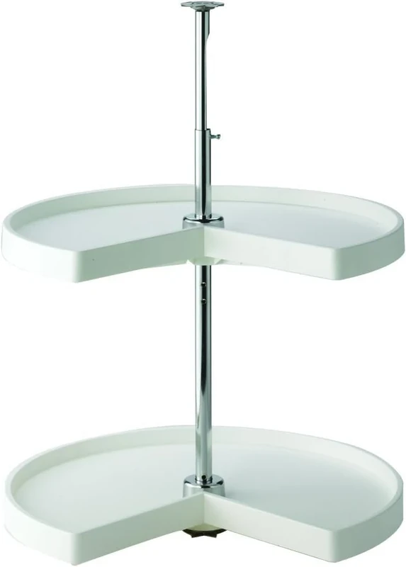 Knape & Vogt Lazy Susan, White, 24-inch (Width)