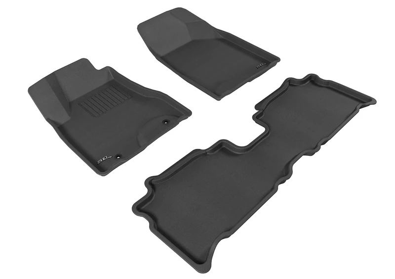 3D MAXpider All-Weather Floor Mats for Lexus RX330 / 350 2004-2009 Custom Fit Car Floor Liners, Kagu Series (1st & 2nd Row, Black) (L1LX03901509)