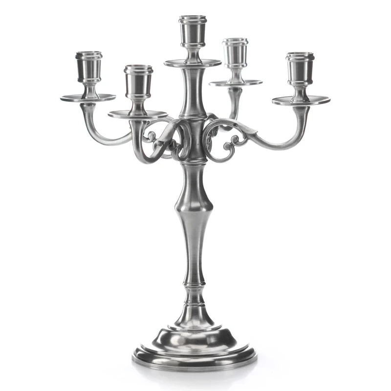 Artina Antique Candle Sticks Holder Candleholders 5Flg, Mettalic, One Size - Image 1