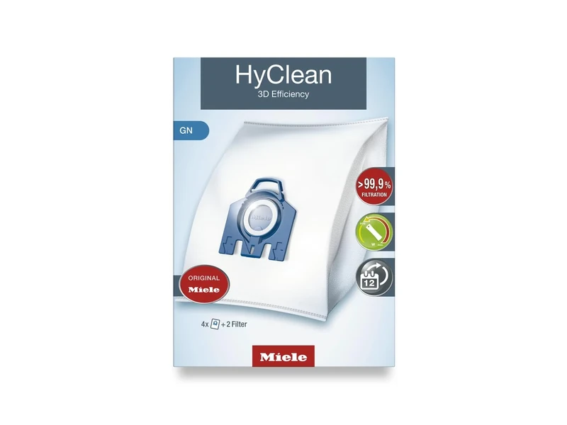 Miele 9917730 HyClean 3D Efficiency GN Vacuum Cleaner Bags, Reliably Keep Dust Inside the Vacuum Cleaner