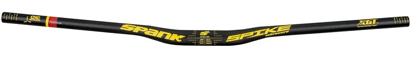 Spank Spike 800 Race Bar, Vibro Core, XGT, 31.8 mm Handlebar, Black/Yellow, 30 mm