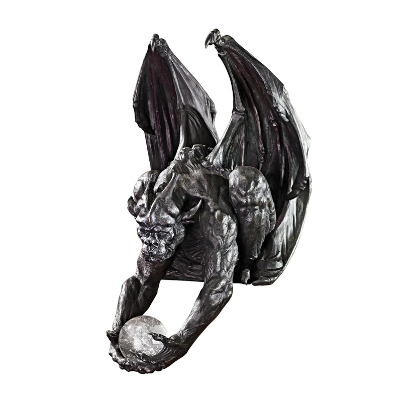 Design Toscano Clutch, Keeper of the Mystic Orb Gargoyle Sitter Statue - Image 1
