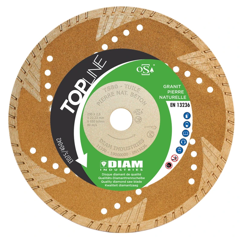 Diam Industries TS80230/22 Diamond disc, Gray, Ø230/22.23