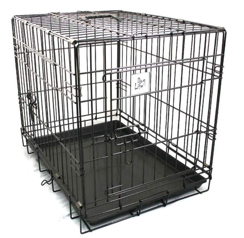 My Pet Black Dog Crate 60x42.5x51cm - 24 Inch