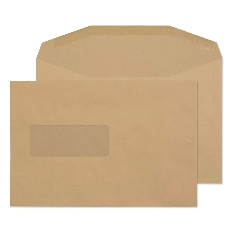 Blake Purely Everyday C5+ 162 x 238 mm 80 gsm Gummed Mailer Window Envelopes (1009) Manilla - Pack of 500