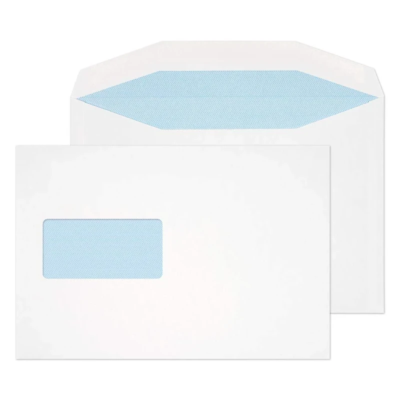Blake Envelopes Purely Everyday 9808 Kuvertierhüllen Briefumschläge Naßklebung Mit Fenster Weiß C5+ 162 x 235 mm 100 g/m² | 500 Stück