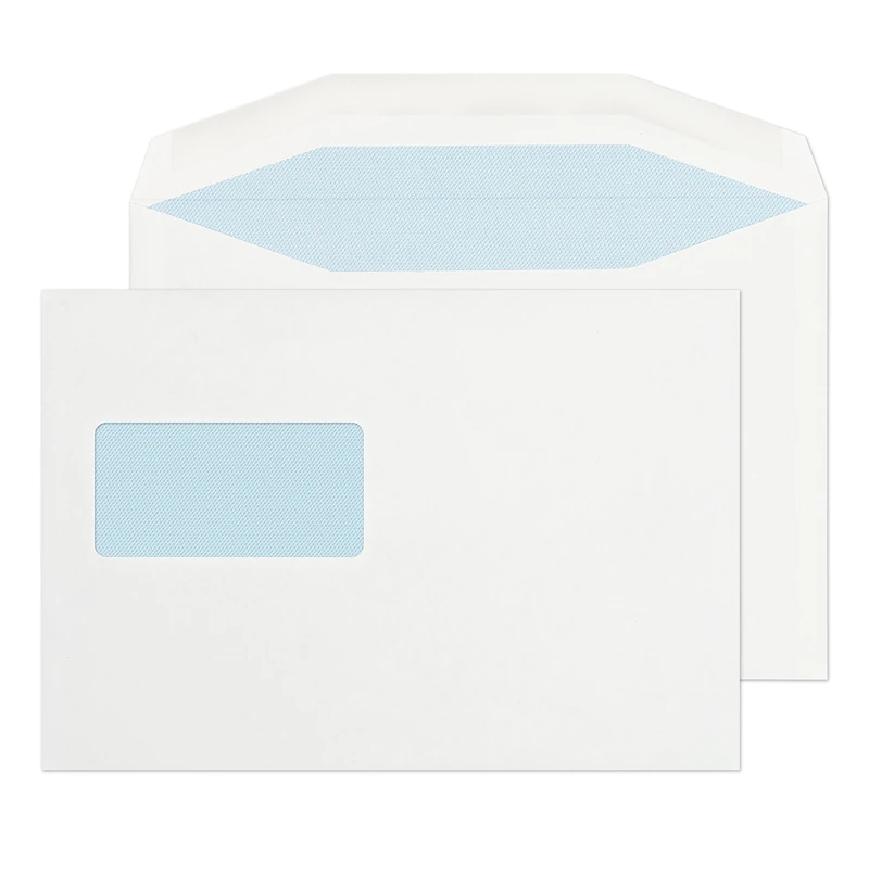 Blake Purely Everyday C5+ 162 x 235 mm 90 gsm Gummed Mailer High Window Envelopes (4419HW) White - Pack of 500
