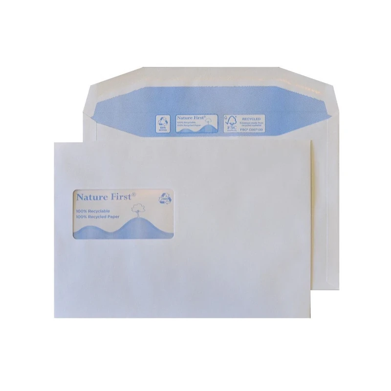 Blake Environmental - Biodegradable & Recycled Envelopes (162 x 229mm) - Pack of 500 - Premium Thickness 90GSM - Gummed - FSC Certified Eco White Envelopes - Stationery & Business Supplies (RN026)