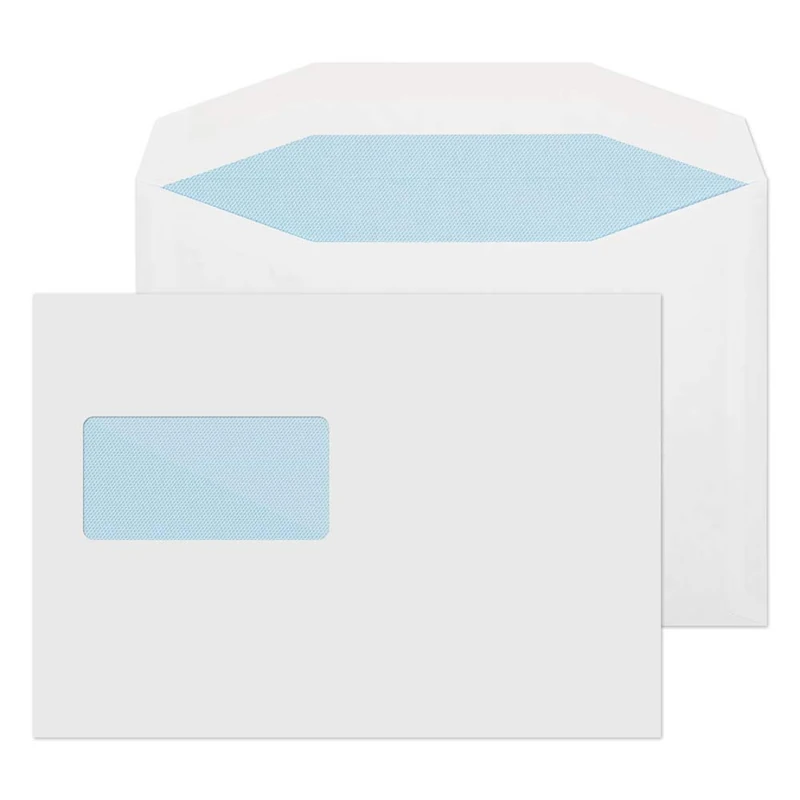 Blake Purely Everyday C5 162 x 229 mm 90 gsm Mailer Gummed High Window Envelopes (3706) White - Pack of 500