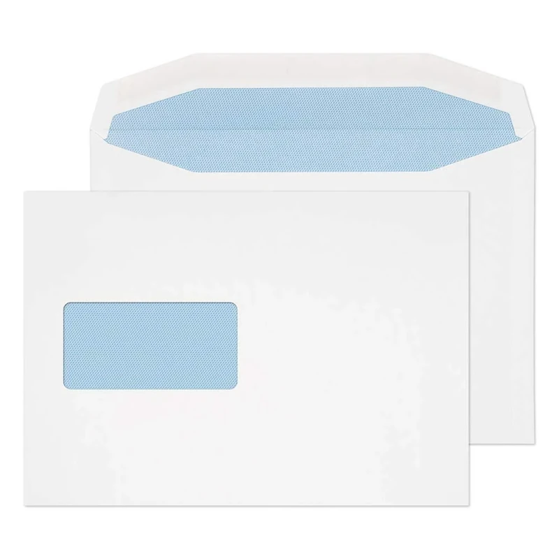 Blake Envelopes Purely Everyday 8708 Kuvertierhüllen Briefumschläge Naßklebung Mit Fenster Weiß C5 162 x 229 mm 110 g/m² | 500 Stück