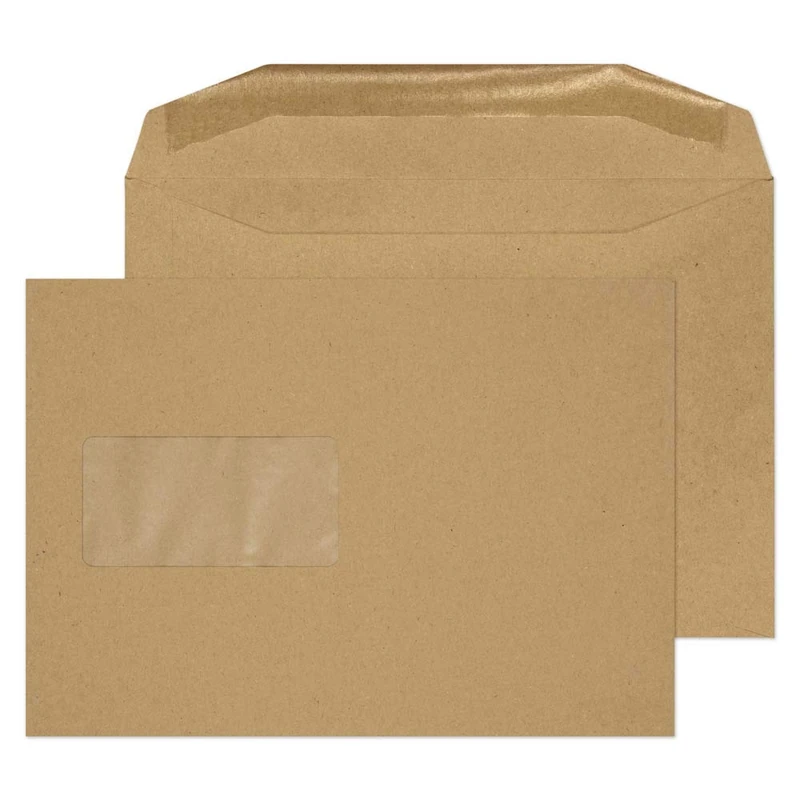 Blake Purely Everyday C5 162 x 229 mm 80 gsm Gummed Mailer Window Envelopes (1002) Manilla - Pack of 500