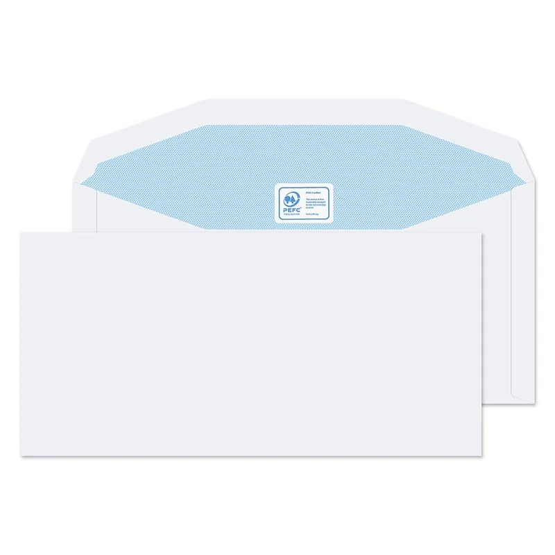 Blake Purely Everyday DL+ 114 x 235 mm 90 gsm Gummed Mailer Envelopes (3903) White - Pack of 1000