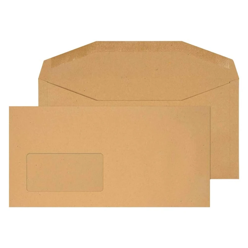 Blake Envelopes Purely Everyday 2904 Kuvertierhüllen Briefumschläge Naßklebung Mit Fenster Manille DL+ 114 x 235 mm - 80g/m² | 1000 Stück