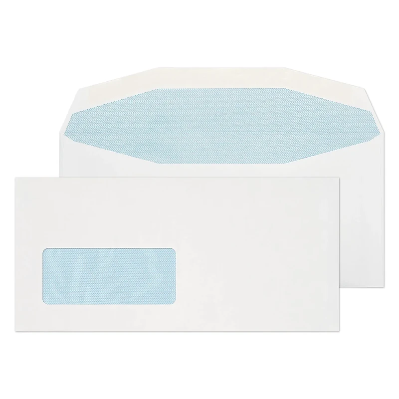 Blake Purely Everyday DL+ 111 x 232 mm 90 gsm Gummed Mailer Window Envelopes (3705) White - Pack of 1000