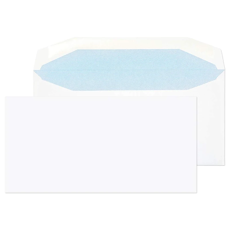 Blake Envelopes Purely Everyday DL 110 x 220 mm - 90 g/m ² Enveloppes gommées avec fenêtre-Blanc-Lot de 1000