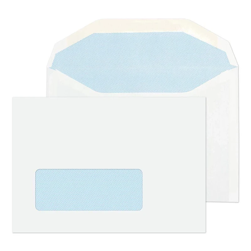 Blake Purely Everyday C6 114 x 162 mm 80 gsm Gummed Mailer Window Envelopes (2601) White - Pack of 1000
