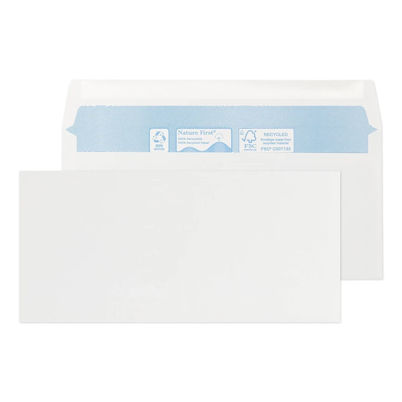 Blake Environmental - Biodegradable & Recycled Envelopes (102 x 216mm) - Pack of 1000 - Premium Thickness 90GSM - Gummed - FSC Certified Eco White Envelopes - Stationery & Business Supplies (FSC700)
