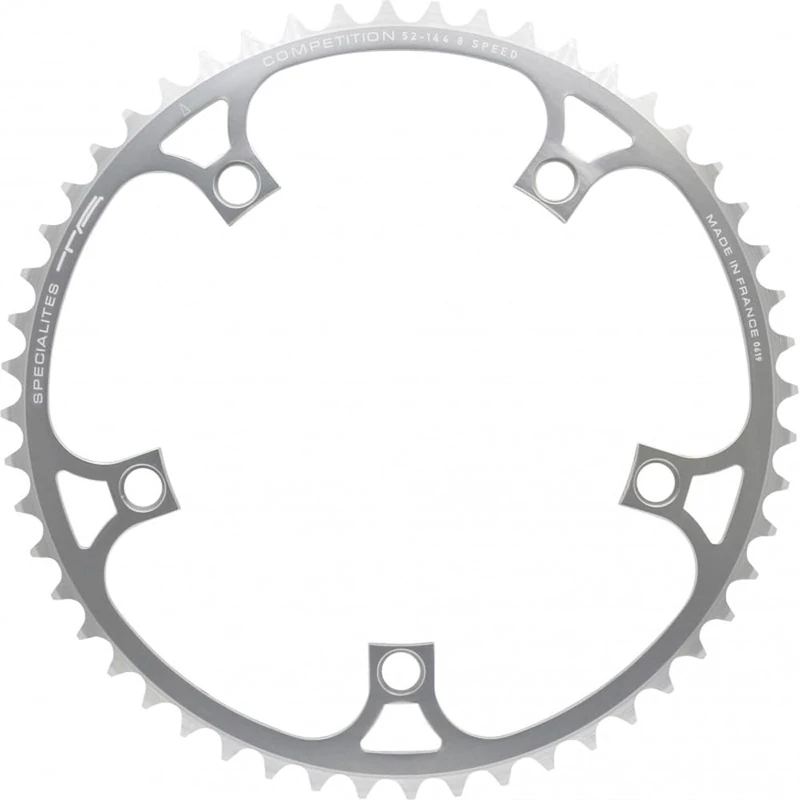 Spécialités TA Vintage Campagnolo Record/Shimano Competition 144pcd Chainring, Outer 50t, Silver