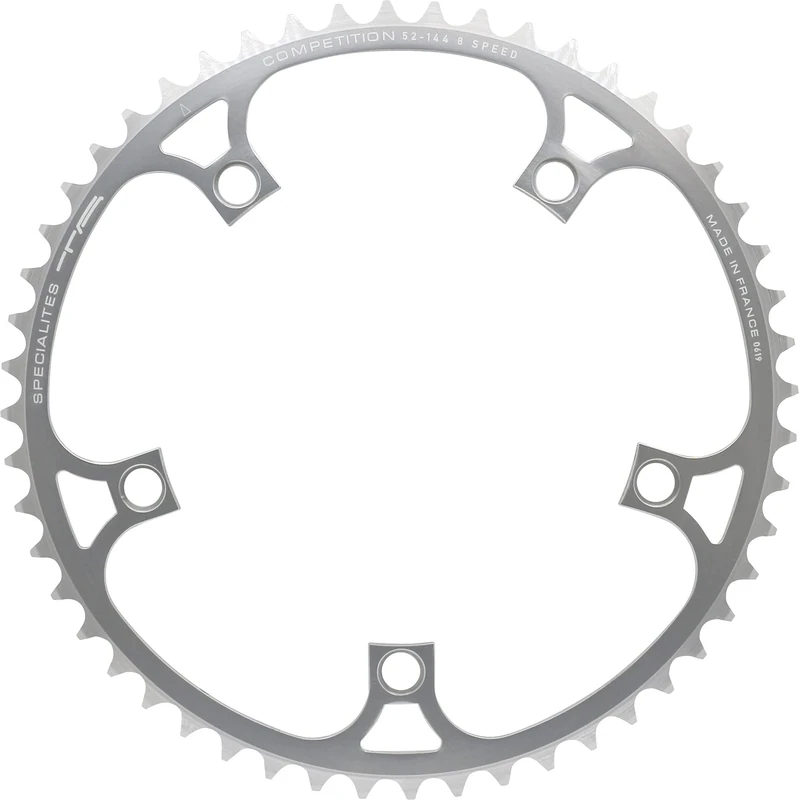 Spécialités TA Vintage Campagnolo Record/Shimano Competition 144pcd Chainring, Outer 52t, Silver