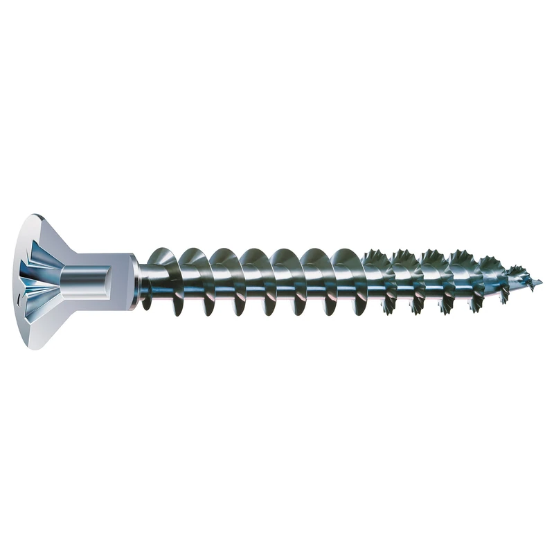 SPAX Universal screw with head hole, 4.5 x 25 mm, 1000 pieces, cross recess Z2, small countersunk head (diameter 5 mm), fully threaded, WIROX A3J, 0271010450255