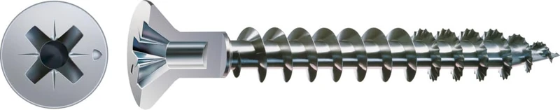 SPAX WIROX A3J 0271010450805 Universal Screw with Head Bore 4.5 x 80 mm Pack of 200 Phillips Z2 Small Countersunk Head Diameter 5 mm Fully Threaded