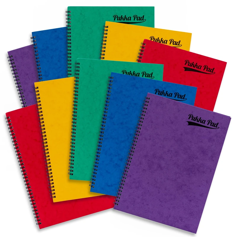 Pukka Pad Bright Pressboard A4 Notebooks - 10 Pack Assorted