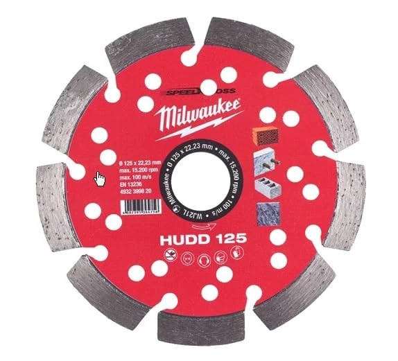 Milwaukee 0 Speedcross Diamond Cutting Wheel HUDD 125 mm for Hard Materials - White