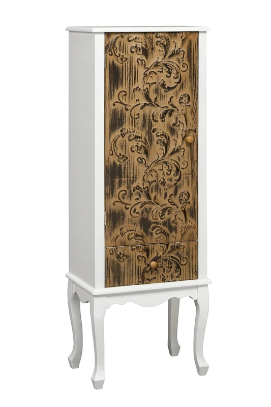 Premier Housewares Single Door/1-Drawer Bali Cabinet, 36 x 47 x 35 cm