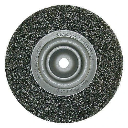 Lessmann 376142 Round Brushes DRM 250 mm Wide 30-35 mm Tube 80 mm Steel Wire STA Threaded 0.20 mm Bore 50.8 mm with Double Wedge Groove 13 x 7 mm and Reducing Ring 4 + Set 1