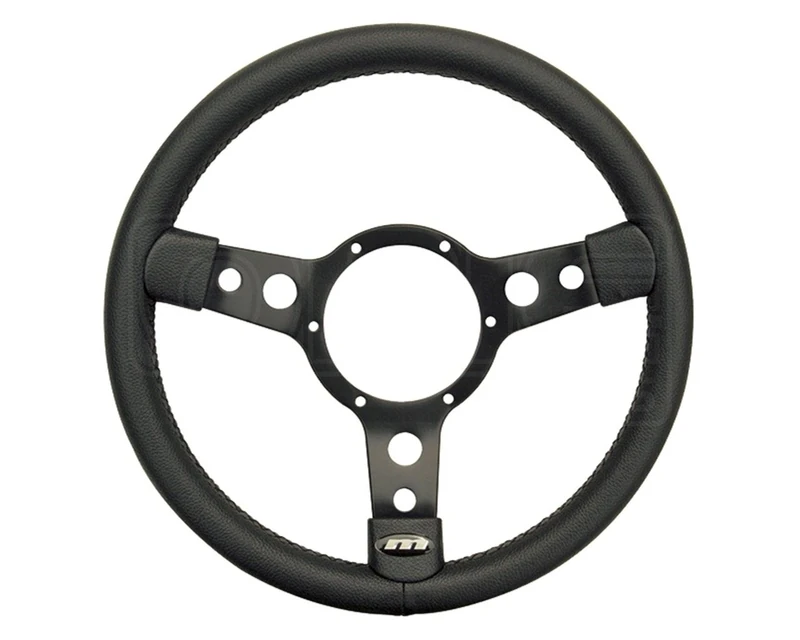 Mountney 43SBVB Semi - Dished 3 Spoke, Black Vinyl