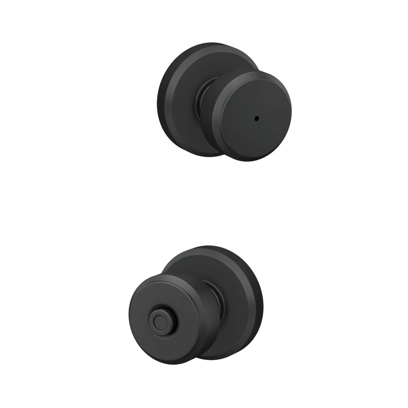 Schlage F40 BWE 622 GSN Greyson Collection Bowery Privacy Lock Knob, Matte Black