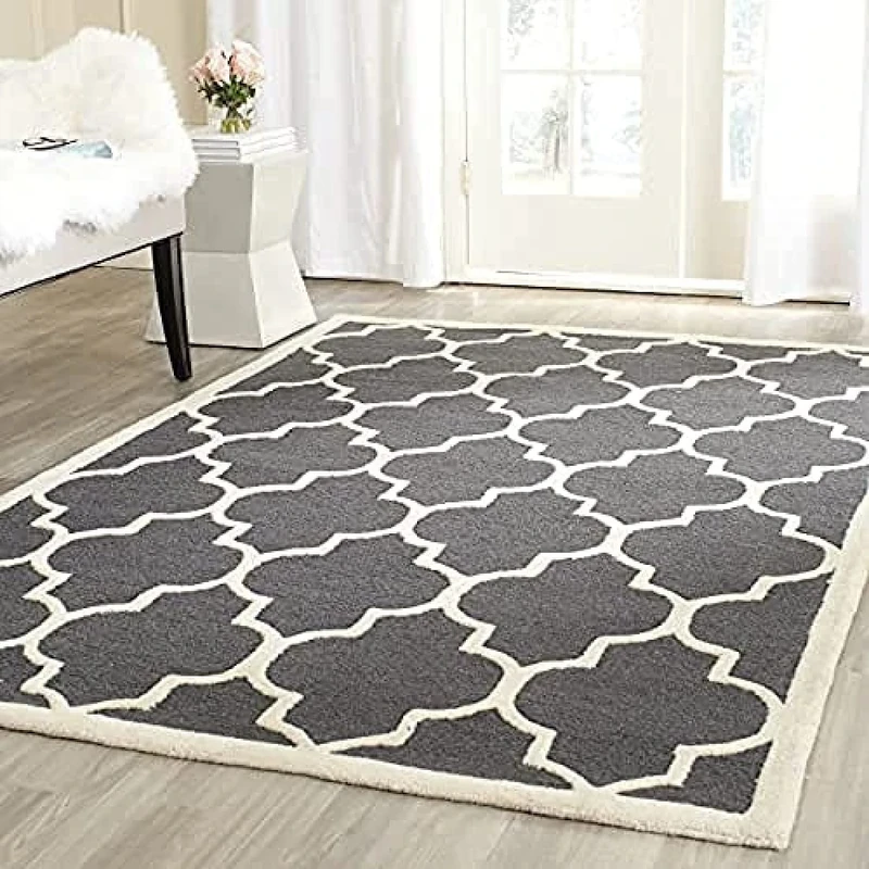 Safavieh Contemporary Area Rug, CAM134X, 243 X 304 cm in Dark Grey / Ivory