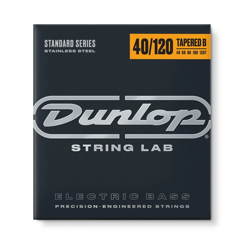 Jim Dunlop DBS40120T Stainless Steel Bass Strings W/Tapered B, Light.040–.120, 5 Strings/Set - Image 1